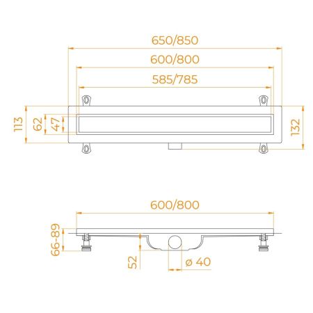 Душевой лоток Drain Leo-41 (800), артикул 60214180-01