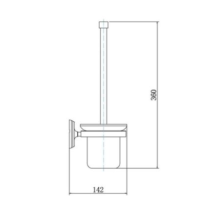 Ершик для унитаза FASHUN A1510, хром