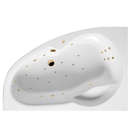 Ванна EXCELLENT Newa 160x95 (левая) "ULTRA" (золото), артикул WAEX.NEL16.ULTRA.GL