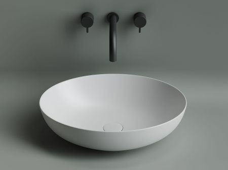 Умывальник чаша накладная овальная (цвет Белый Матовый) Element 520*395*130мм CN6017MW, артикул CN6017MW