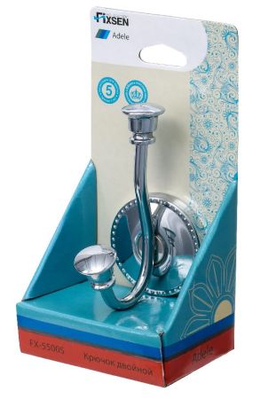 Крючок двойной FIXSEN ADELE (FX-55005), артикул FX-55005