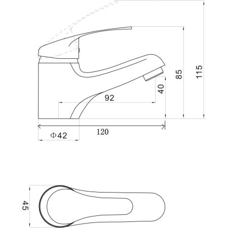 Смеситель для раковины Savol S-T1001, хром