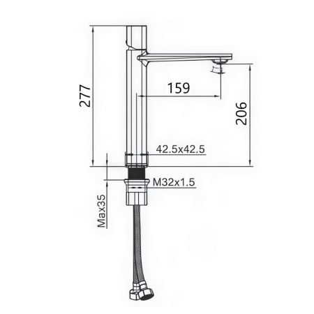 Смеситель для раковины высокий Maretti Lorenza LR32RF842-V, хром, артикул LR32RF842-V