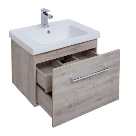 Тумба с раковиной подвесная Dreja Big Inn 65 см, дуб кантри, артикул 77-0202D-com