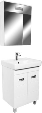 Зеркальный шкаф Orange Таис 60 с подсветкой Белый