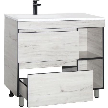 Тумба напольная "Берлин 90" под раковину Барселона, 2 ящ./ниши, PLUS, СОНАТА