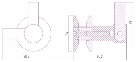 Вешалка "ВИКТОРИЯ" н/ж для ДР "СУНЕРЖА" (МУАР Темный Титан (РЕ-64)), артикул 15-2010-0002