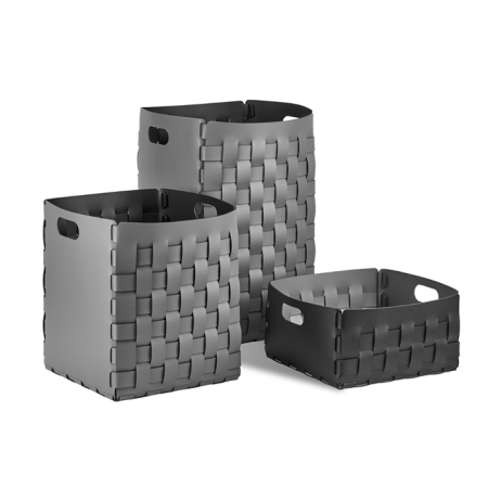ADJ Корзинка Dubai, 35x35xH40 см., цвет: серый/черный, артикул 2047.03/01
