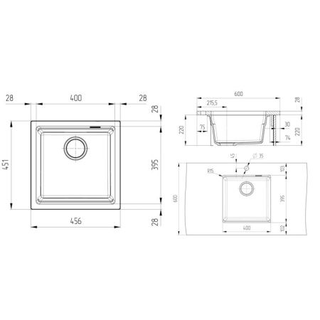 Кухонная мойка Grandex Aqua Comfort 500103, бежевый