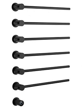 Полотенцесушитель электрический встраиваемый WONZON & WOGHAND BADEN, Черный матовый (WW-AL366-MB)