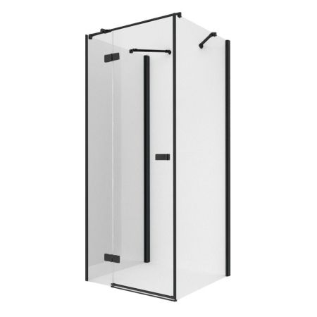 Душевое ограждение NEW TRENDY REFLEXA BLACK L 90x100x200 EXK-1361 (черный), артикул EXK-1361