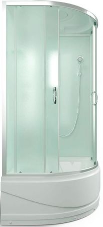 Душевая кабина Erlit Comfort ER3508TP 80x80 задняя стенка Белая стекло матовое, артикул ER3508TP-C3