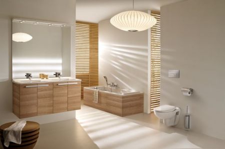 Тумба под раковину Jacob Delafon Struktura 77 EB1281-E13 подвесная Розовое дерево, артикул EB1281-E13