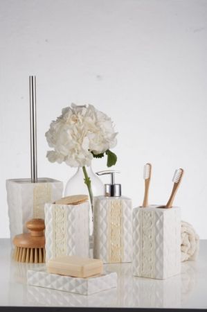 Ершик для унитаза Fora Diamond FOR-DM020 Белый