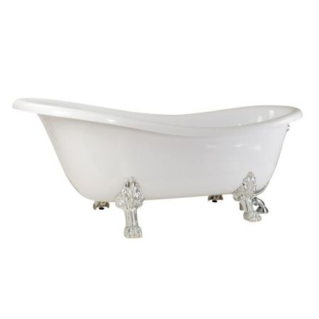 Ванна из искусственного камня Veragio Gialetta 170x80 26931 ножки Хром