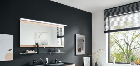 Puris Rounds, зеркало с LED подсветкой и сенсором 934 мм, цвет белый высокоглянцевый, артикул SET419002(161)