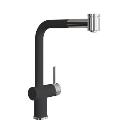Смеситель для кухни с выдвижным изливом Florentina ПАЛЕРМО 317.08H.1223.302, антрацит