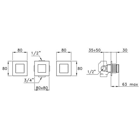 Stella Casanova Встраиваемый смеситель для ванны/душа 3254TR с переключателем, цвет: хром