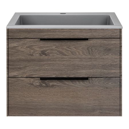 База под раковину Chiara 2D 600 подвесная, 2 выкатных ящика soft-close, R.Oak, артикул VMC-2C2600RO