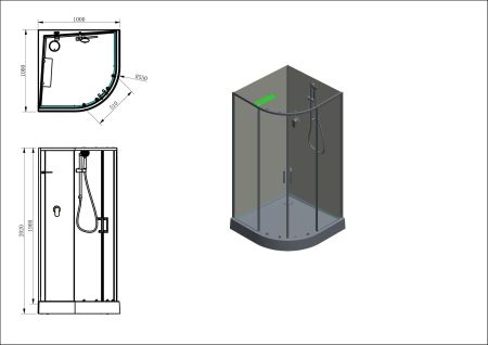 Душевая кабина Aquanet Passion EVO 100x100 R White, артикул 00281965