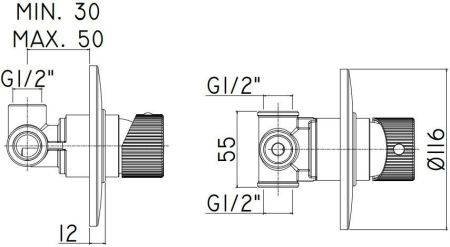 Смеситель для душа Paffoni Jo JO011NO (с внутренней частью), артикул JO011NO