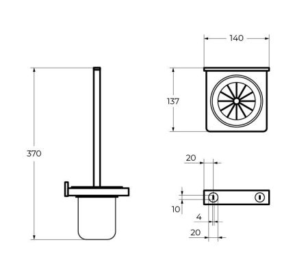 MAXIMA AM-F-8923 Щетка для унитаза, артикул AM-F-8923