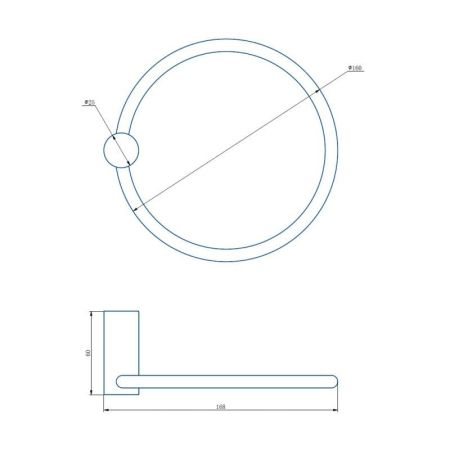 Полотенцедержатель Haiba HB8404-4, бронза