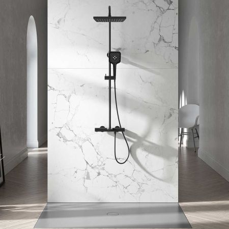 Душевая стойка Next VSFS-1N1TMB термостатическая, черный, артикул VSFS-1N1TMB