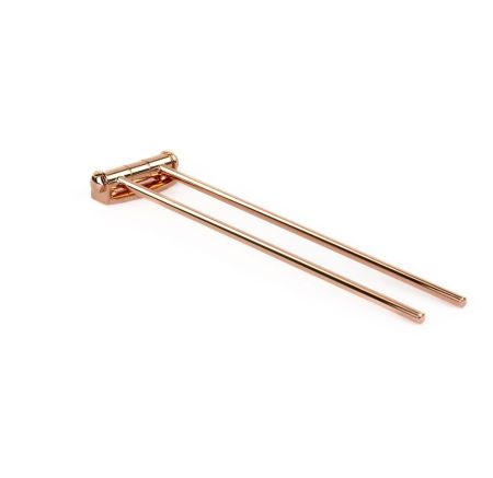 Stil Haus Hashi, полотенцедержатель двойной поворотный, цвет розовое золото, артикул HS16(17)