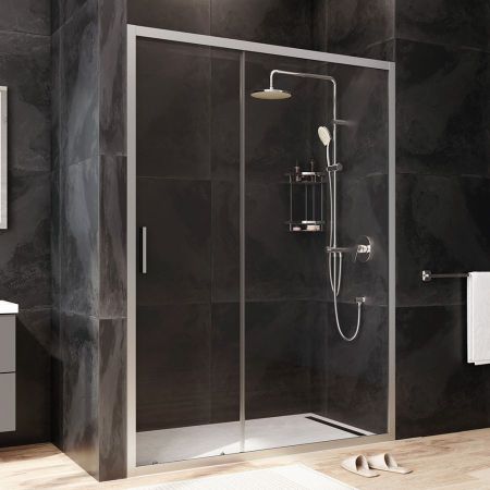 W90G-140-1-195MT Gem Solo Дверь душевая 140х195, стекло прозрачное, профиль матовый хром, артикул W90G-140-1-195MT
