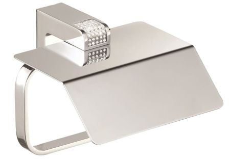 Sanibano Diamond, бумагодержатель с крышкой, цвет хром-кристаллы Swarovski crystal, артикул H9000/06SINCRС