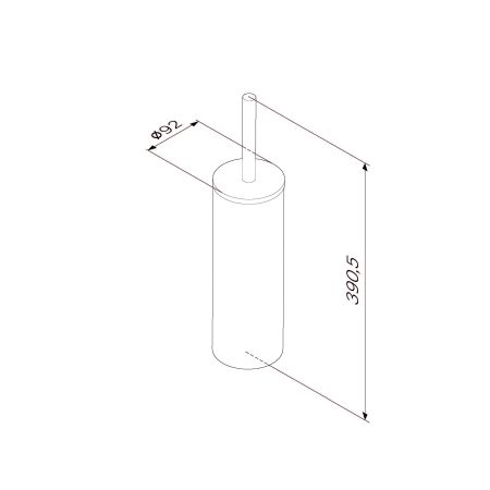 A7433500 Sense L, Стойка с туалетной щеткой, сталь
