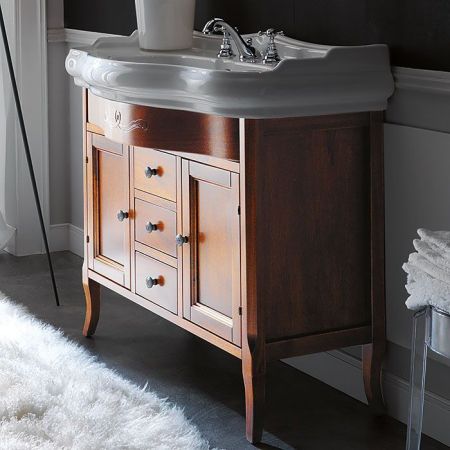 KERASAN Retro, раковина 100*54,5см с 1 отв. под смеситель, цвет: белый, артикул 105001*1