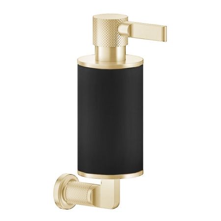 GESSI INCISO Дозатор для жидкого мыла настенный, цвет: черный/золото, артикул 58514#246