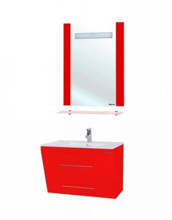 Зеркало Bellezza Берта 60 4610709050037 с подсветкой Красное