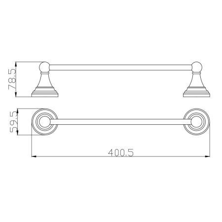 Полотенцедержатель Rav Slezak MORAVA MKA0701/40Z, золото