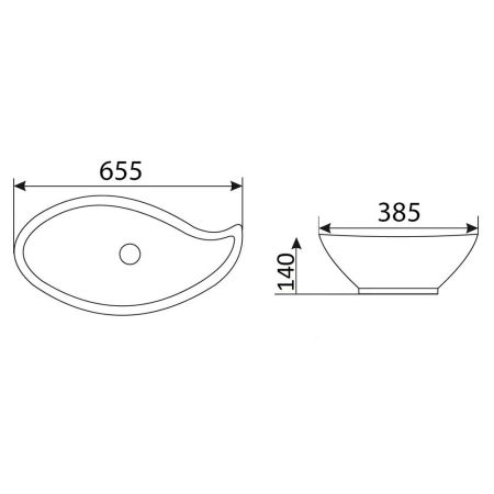 Раковина чаша Velvex 78261, белый, артикул 78261