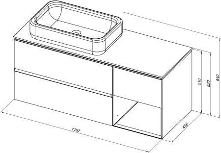 Тумба под раковину Allen Brau Infinity 120 1.21005.WM L белый матовый, артикул 1.21005.WM