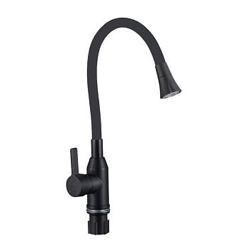 Смеситель для кухни с гибким изливом и режимом душ Fmark FS8277H-01, черный