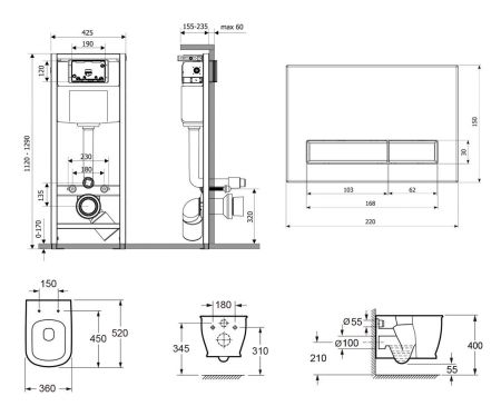 Комплект 7 в 1 Relfix Bell Pro Rimless 75110021, артикул 75110021