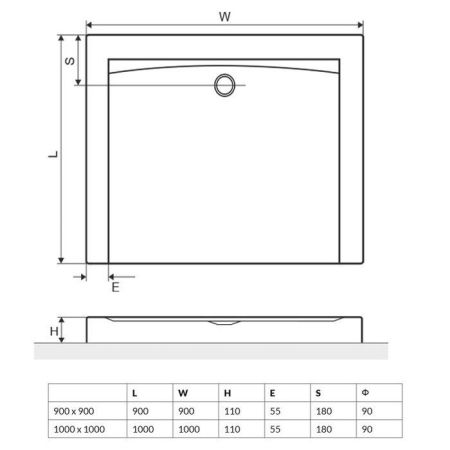 Поддон EXCELLENT Forma Compact 100x100 (белый), артикул BREX.FOR10WHC