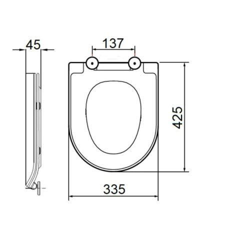 Сиденье для унитаза Orange C01-003W с Микролифтом Сиденье для унитаза Orange C01-003W с Микролифтом
