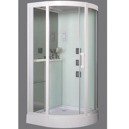 Душевая кабина Grossman GR-141 100x100 профиль Белый стекло прозрачное, артикул GR141