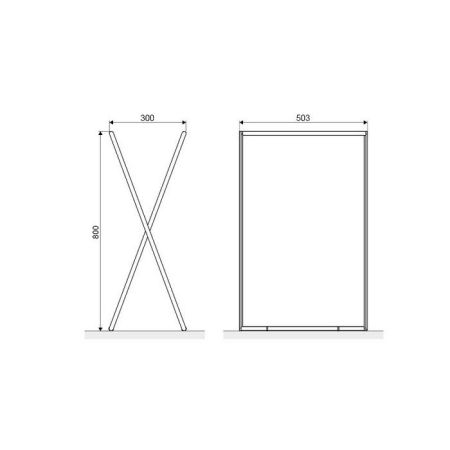 Полотенцедержатель складной EXCELLENT Kros (черный), артикул DOEX.1800BL