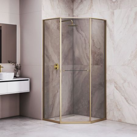 Душевой уголок RGW SV-82Gb "L" (Тонированное, 900x900)