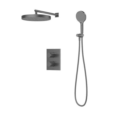 Душевая система IDDIS Duna с тропическим и ручным душем, с термостатом, графит матовый (DUNGM0Ti67), артикул DUNGM0Ti67