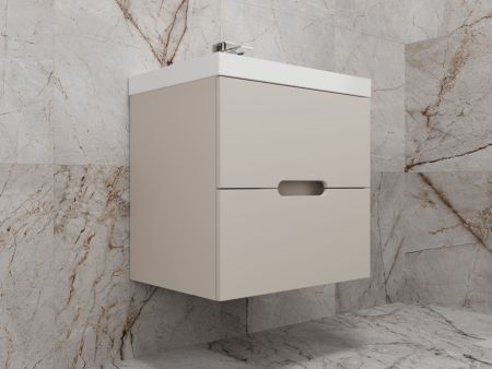 Тумба подвесная "Матис 60", Classic 60, (2 ящика), КРЕМ, ЭМАЛЬ, артикул ЛС-00002310