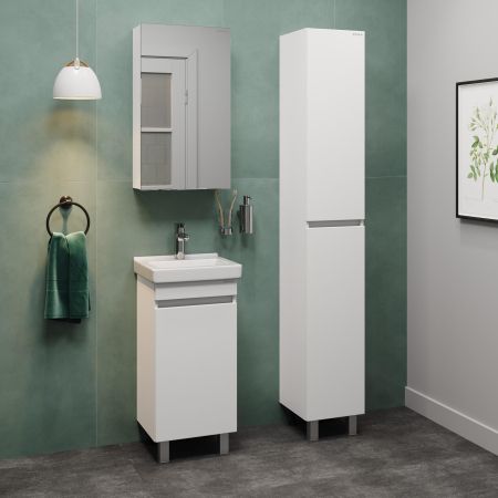 Тумба Onika Милтон Квадро 40 напольная, белая (ум.Визит 40), артикул 104009