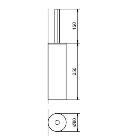 Fantini Venezia Ершик для унитаза, настенный, цвет хром, артикул 94 02 7847