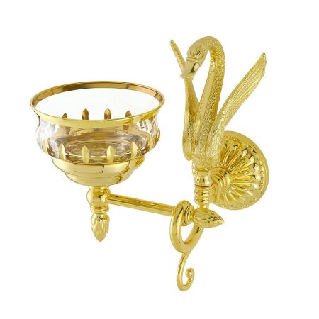 LUXOR Мыльница настенная, хрусталь декор золото/золото, артикул 26116